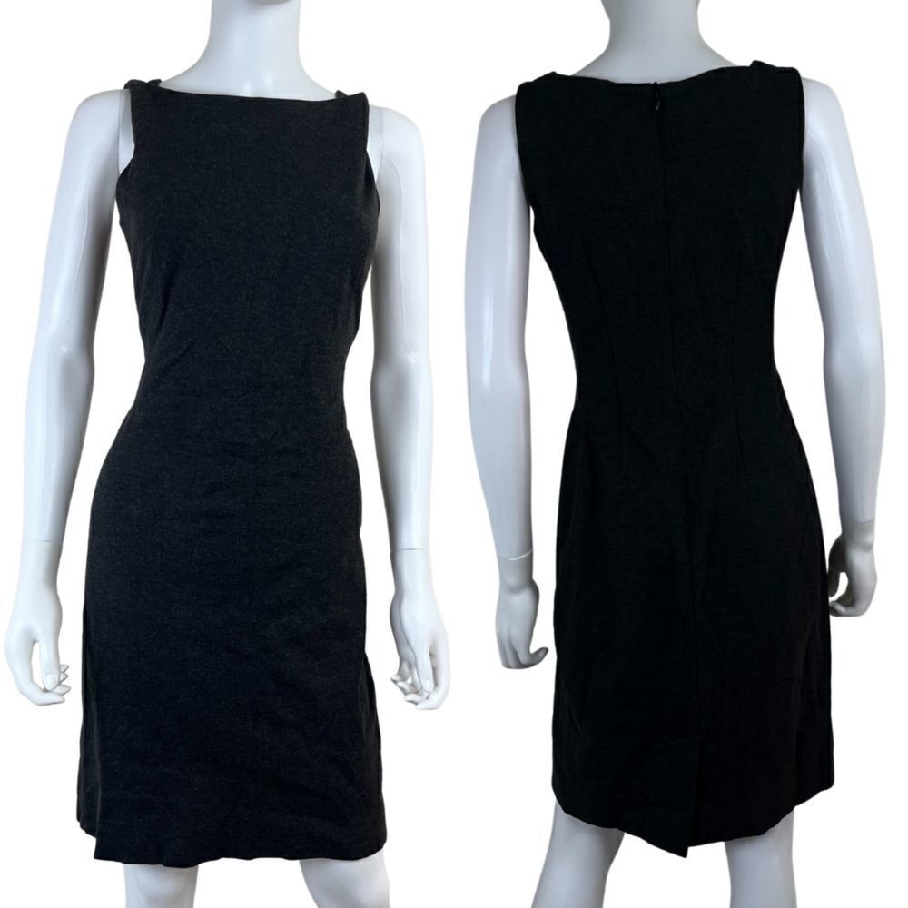 M.M.Lafleur The Lydia Women Size 10 Gray Sleevless Sheath Mini Dress Minimalist